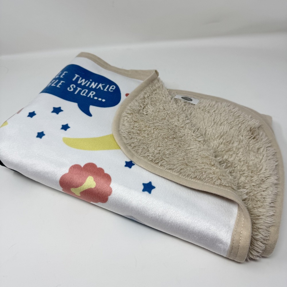 TerryTown Baby Blanket Reversible Sherpa Fleece Bedtime Stars Nursery Security‎